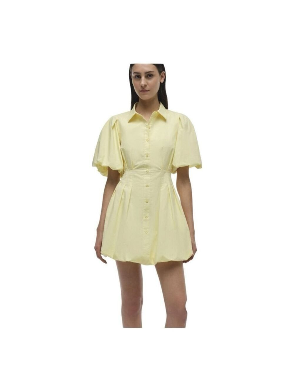 Simkhai Cleo Yellow Balloon Sleeve Mini Dress Size 8